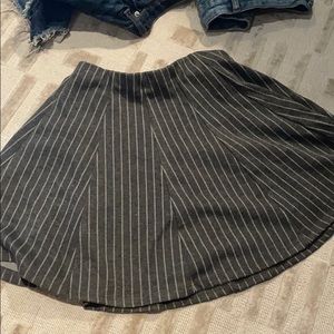 Dark gray and light gray stripped subdued skirt